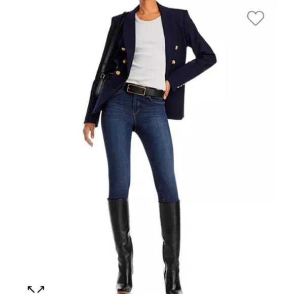 L'AGENCE Margot Jean Marino Blue 27 High Rise - Picture 1 of 9